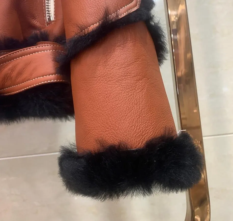 Genuine Leather Double Face Lamb Fur Jackets