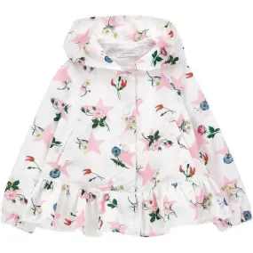 Girls White Floral Minnie Mouse Star Jacket