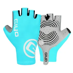 GIYO Outdoor Half-Finger Gloves Mountain Road Bike Cycling Gloves, Size: L(Light Blue)