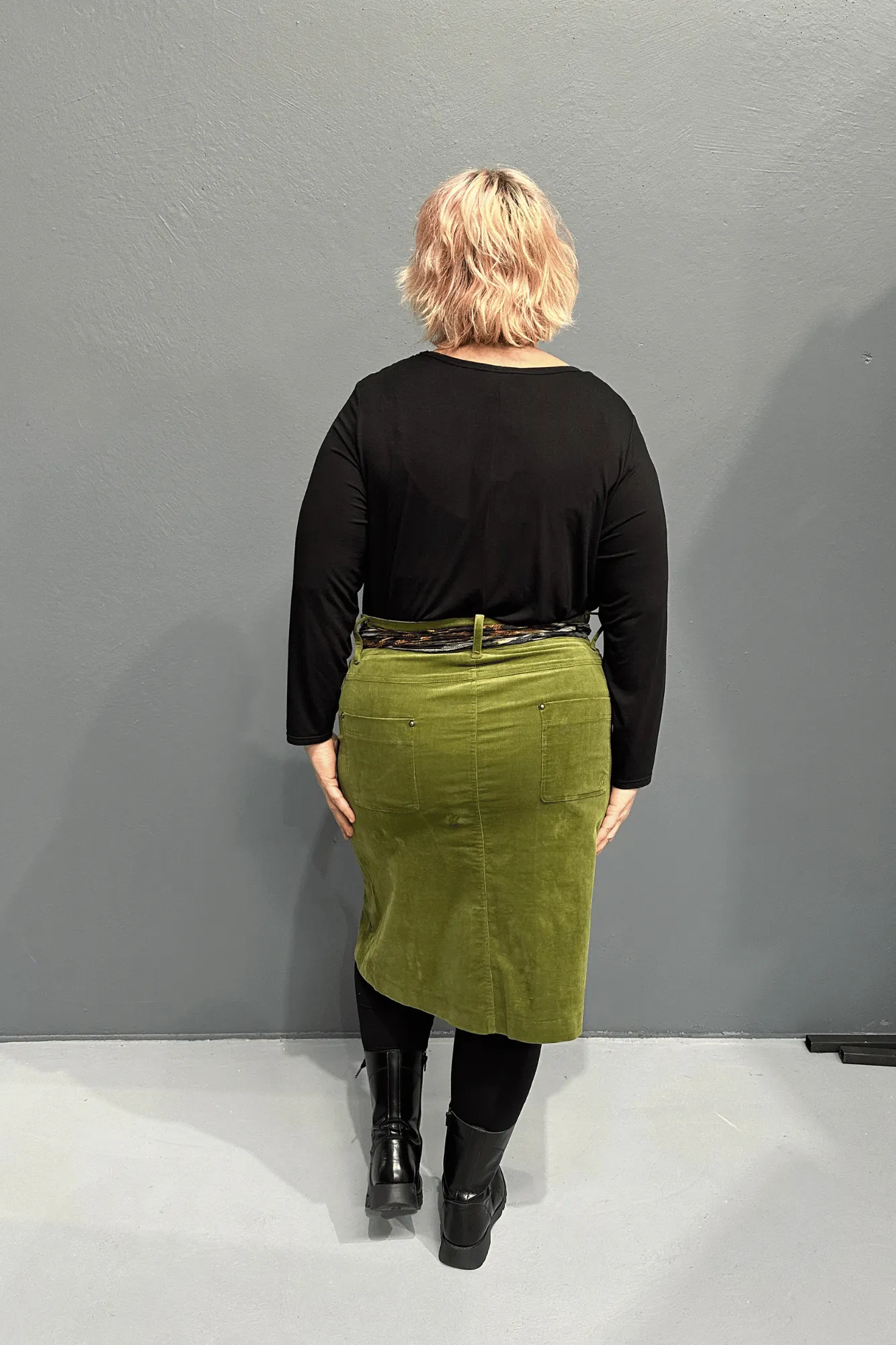 'GRACE' Cord Skirt - Green