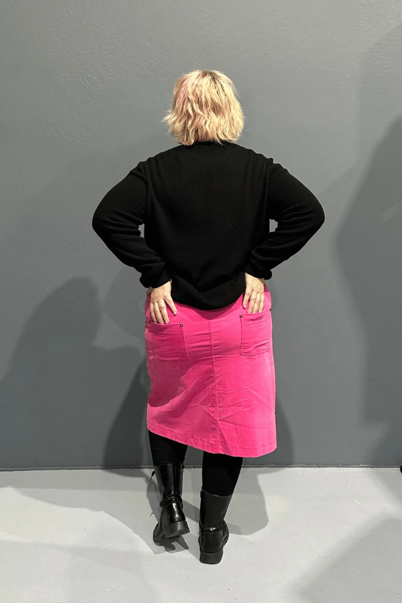 'GRACE' Cord Skirt - Pink