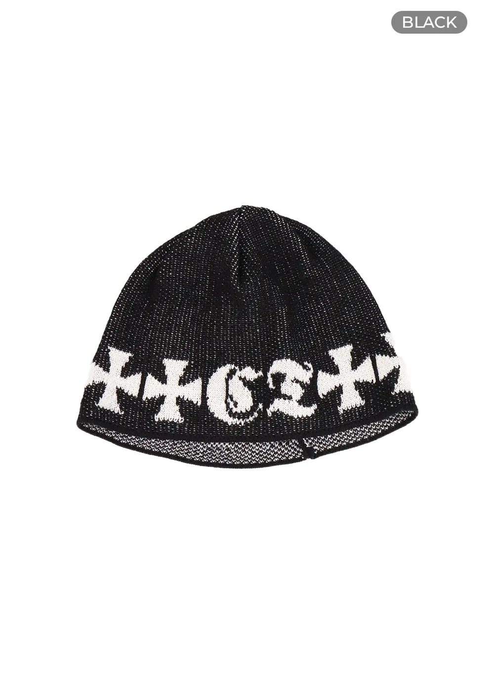 Graphic Charm Knitted Beanie CA424