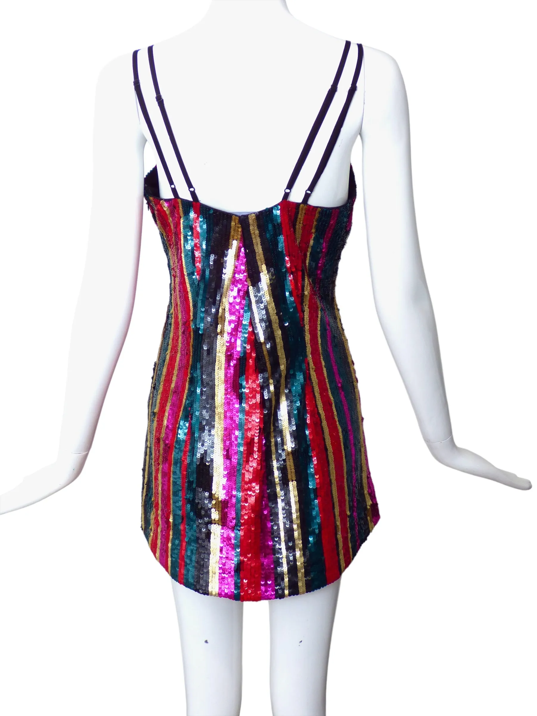 HANEY- Multi Color Sequin Mini Dress, Size 10