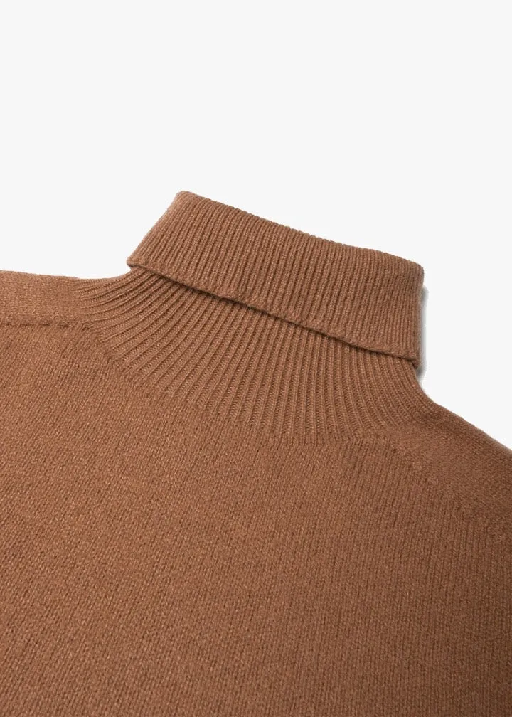 Howlin' Cashmere Pleasure Turtleneck Sweater Caramel