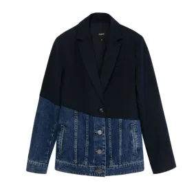 Hybrid Denim Blazer Jacket - Marine