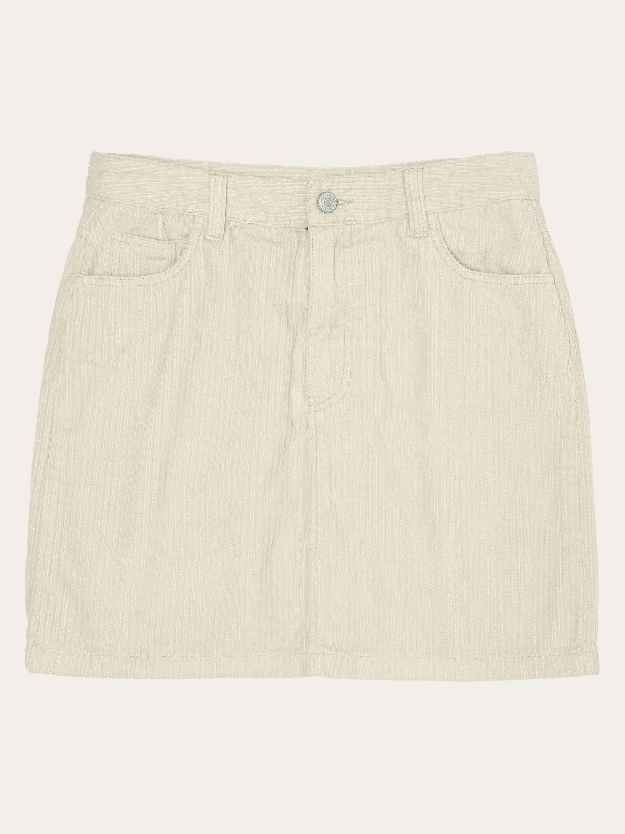 Irregular corduroy skirt - GOTS/Vegan - Light feather gray