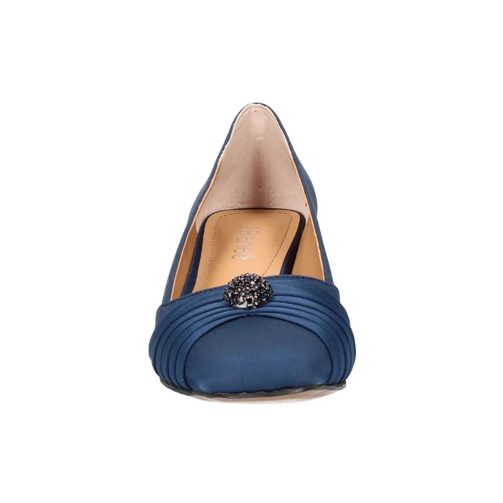 J. Renee Lariel Navy Satin Dress Pump (Women's)