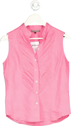 Jaeger Pink Sleeveless Blouse UK 10