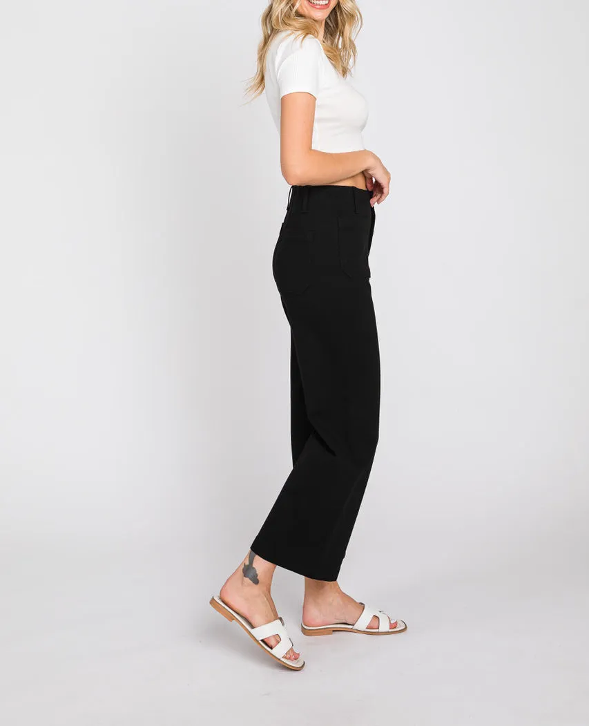 Jo Ponte Cropped Wide Leg Slacks