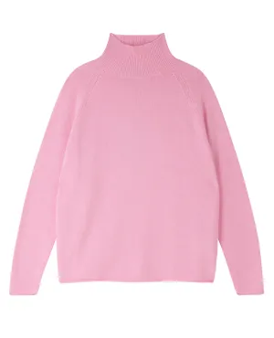 Jumper1234 Winter Rose Pink Cashmere Funnel Knit