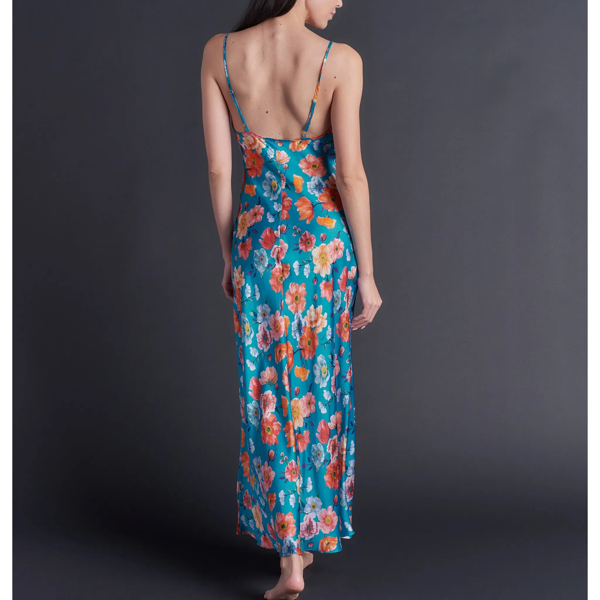 Juno Slip Dress in Jessica's Picnic Liberty Print Silk Satin