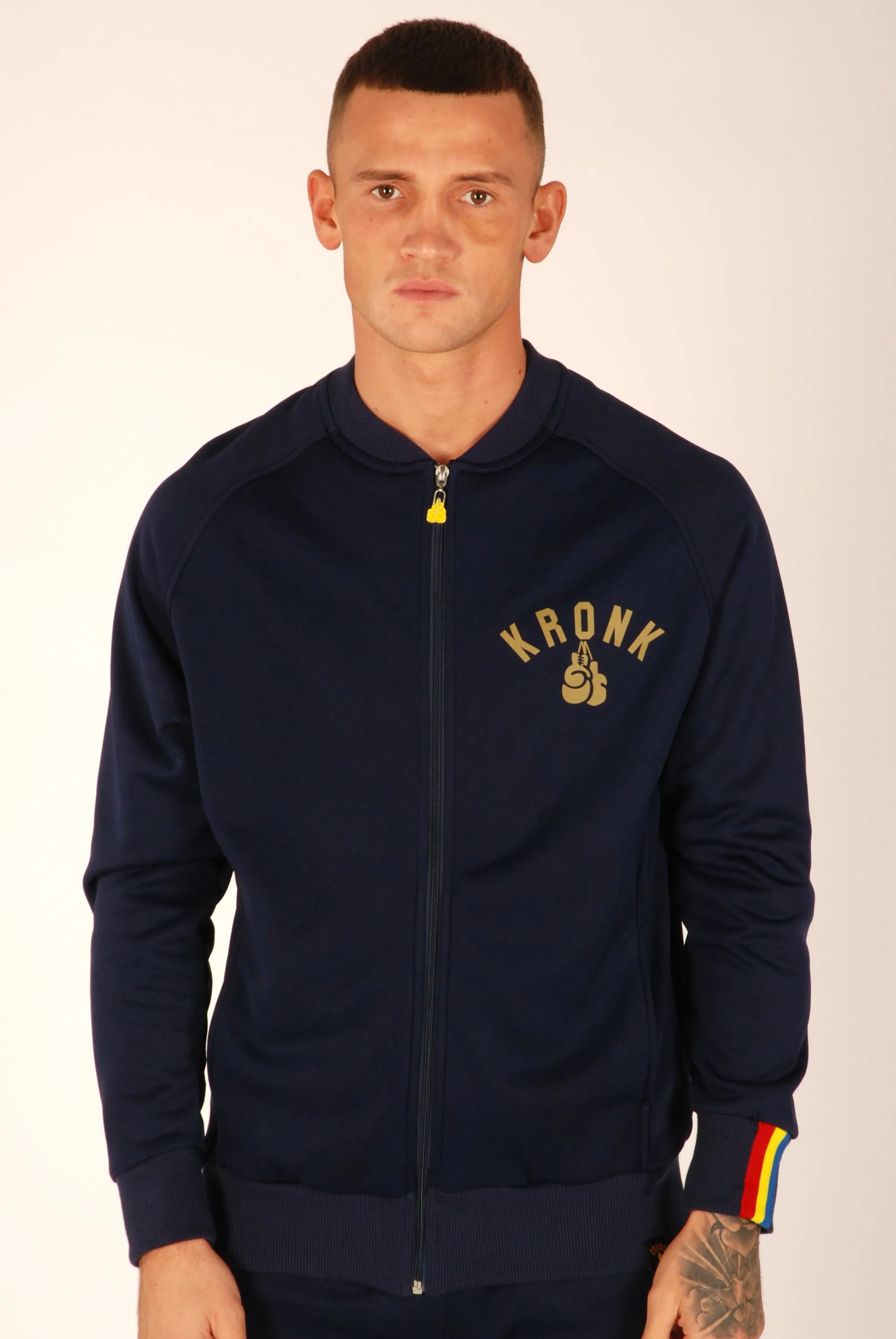 KRONK Olympic Full Zip Track Top Navy