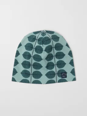 Leaf Print Kids Beanie Hat