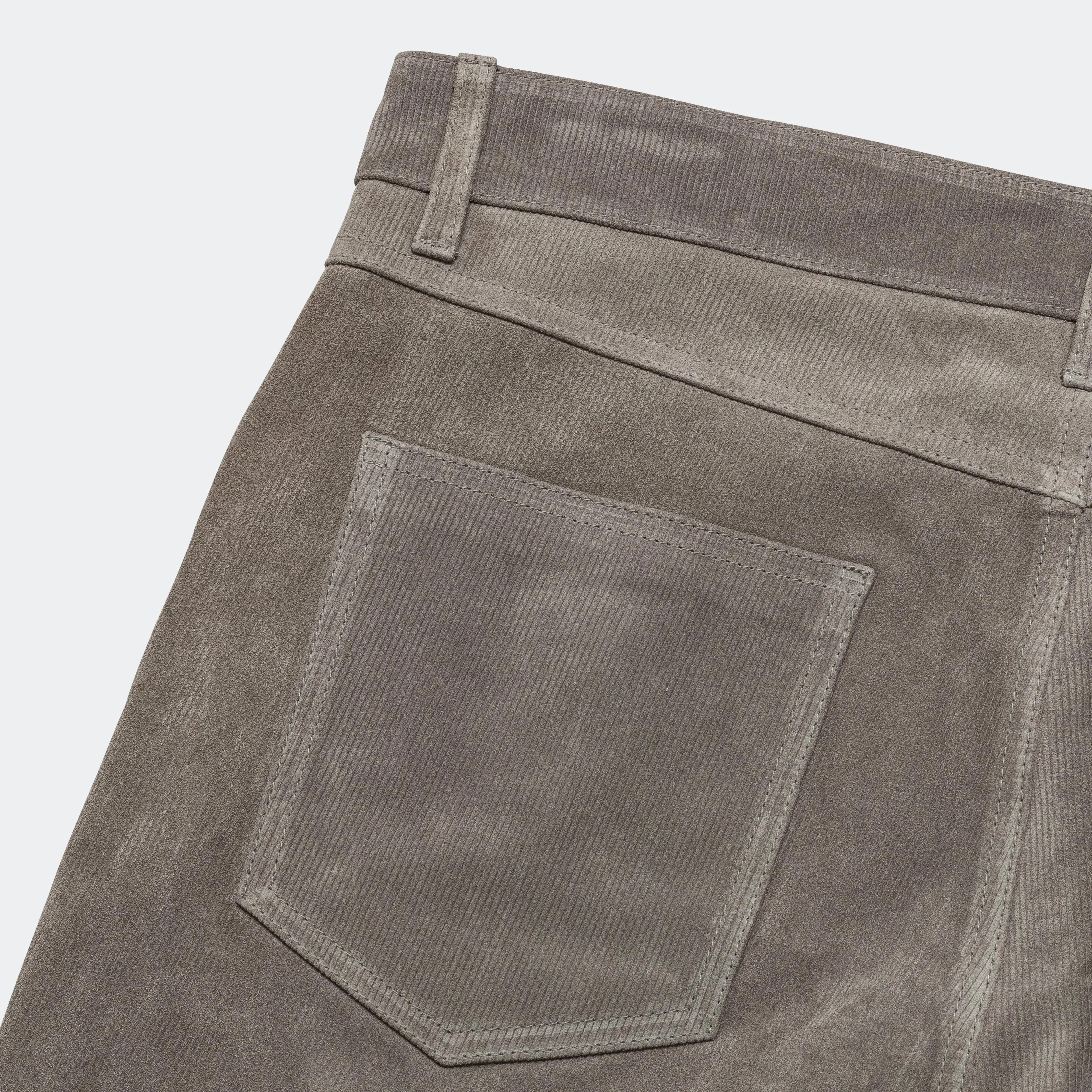 Leather Corduroy ERN Pant - Light Grey