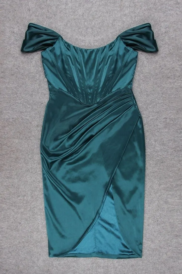 Leona Bodycon Dress - Emerald Green