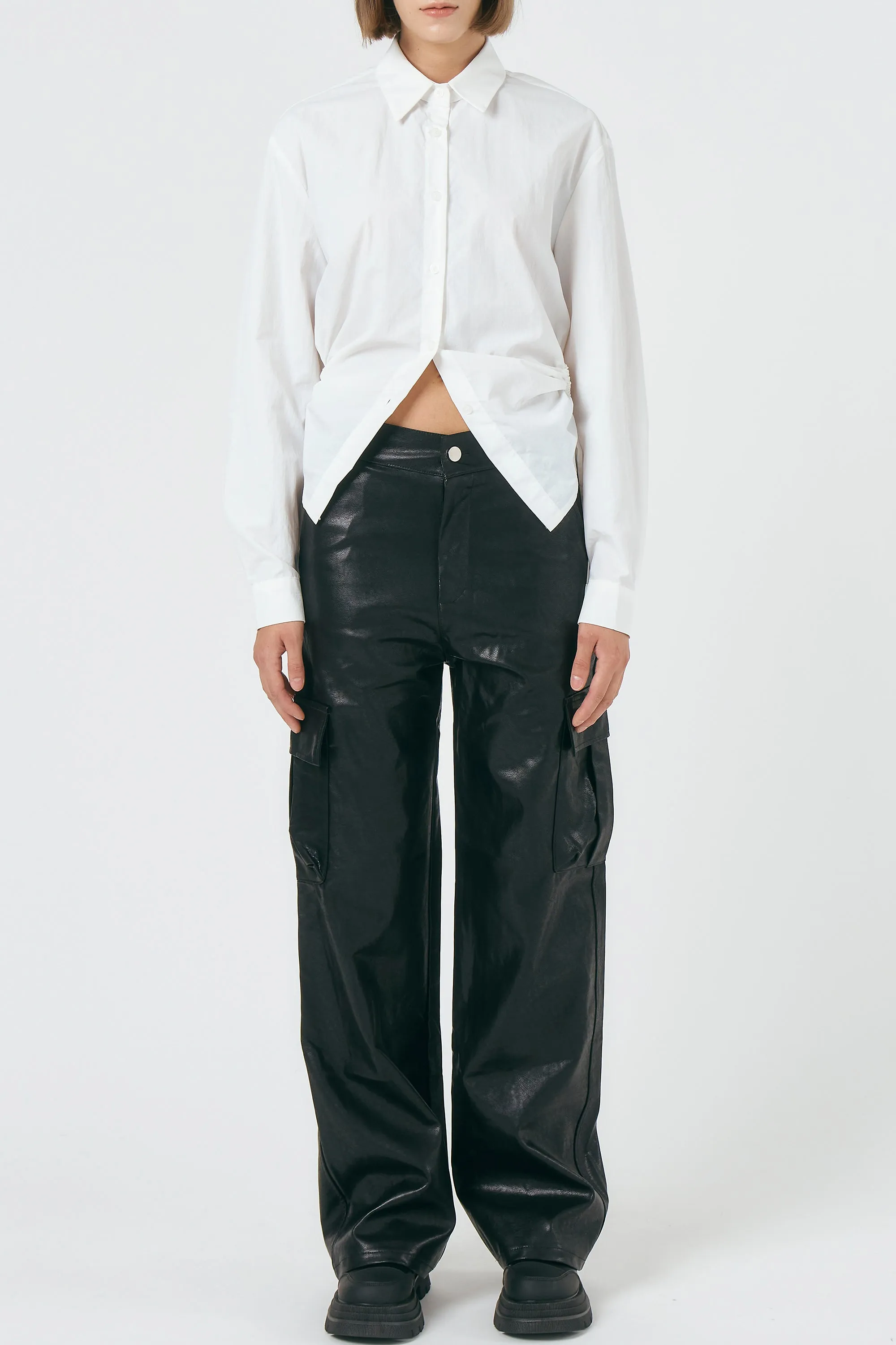 Mabel Pleather Cargo Pants