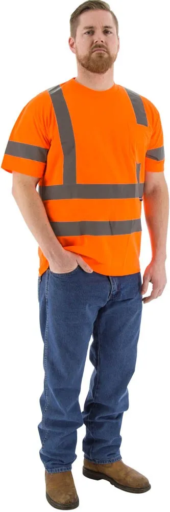 Majestic 75-5306 High Visibility Short Sleeve Shirt, Ansi 3, R