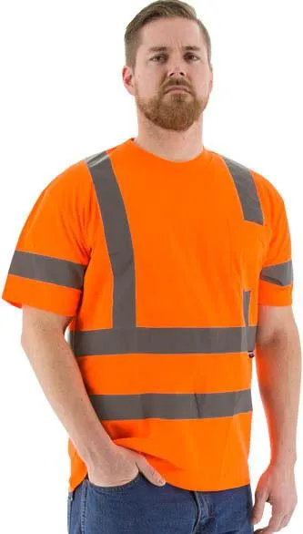 Majestic 75-5306 High Visibility Short Sleeve Shirt, Ansi 3, R