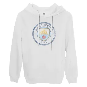 Manchester City FC Color Badge Fleece Pullover Hoodie - White