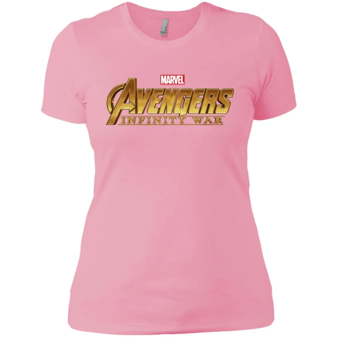 Marvel Avengers Infinity War Golden Logo Women Cotton T-Shirt