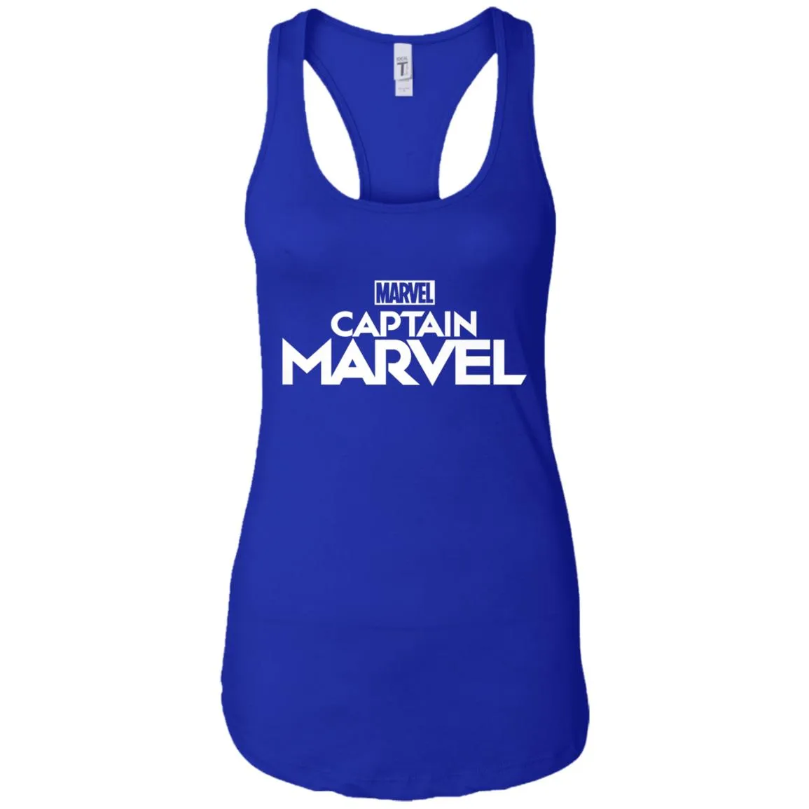 Marvel Captain Marvel Movie Logo White Women Tank Top