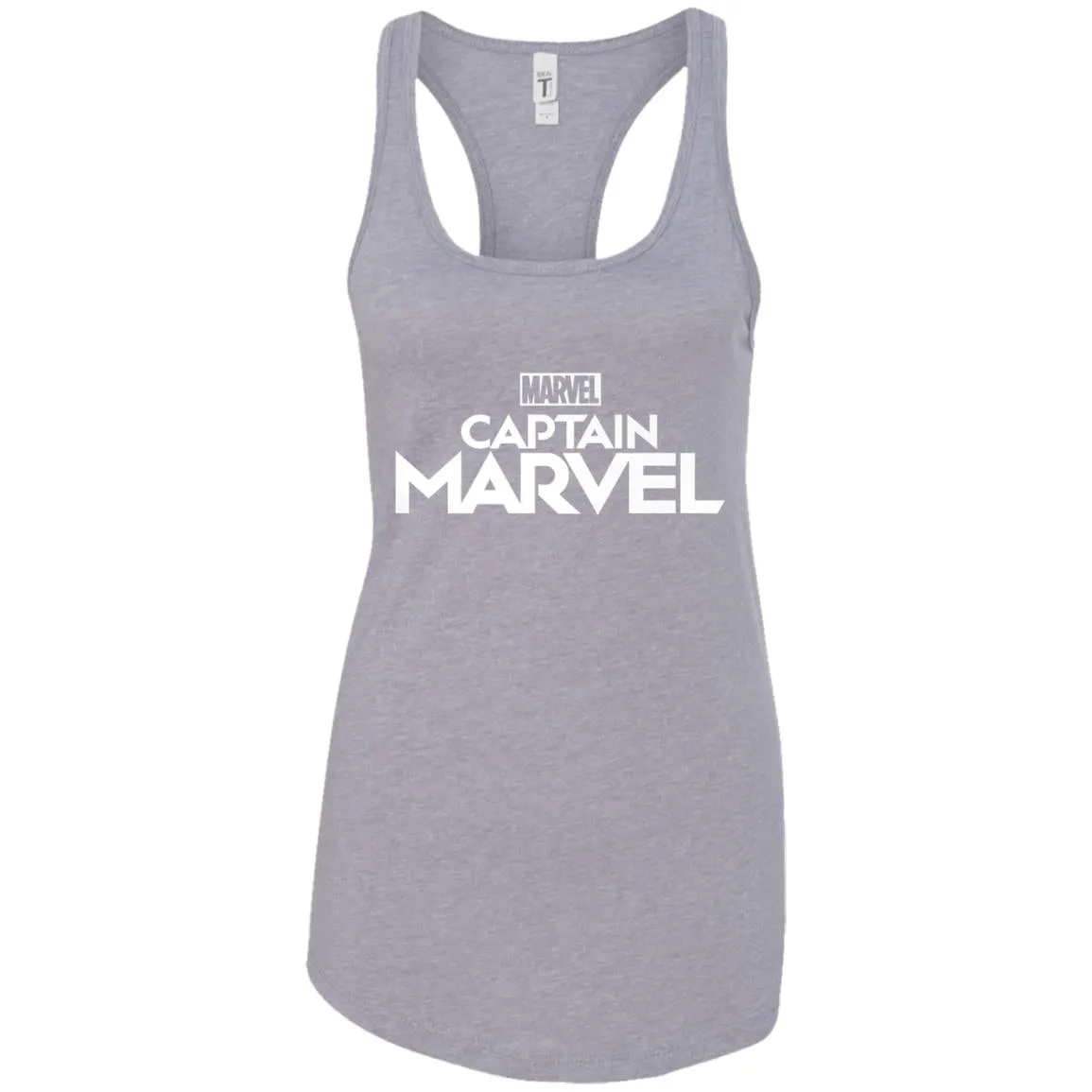 Marvel Captain Marvel Movie Logo White Women Tank Top