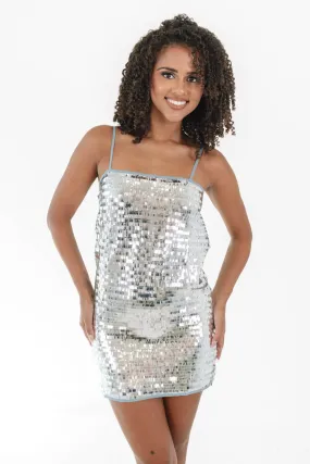 Meet Me At Times Square Dress - Silver