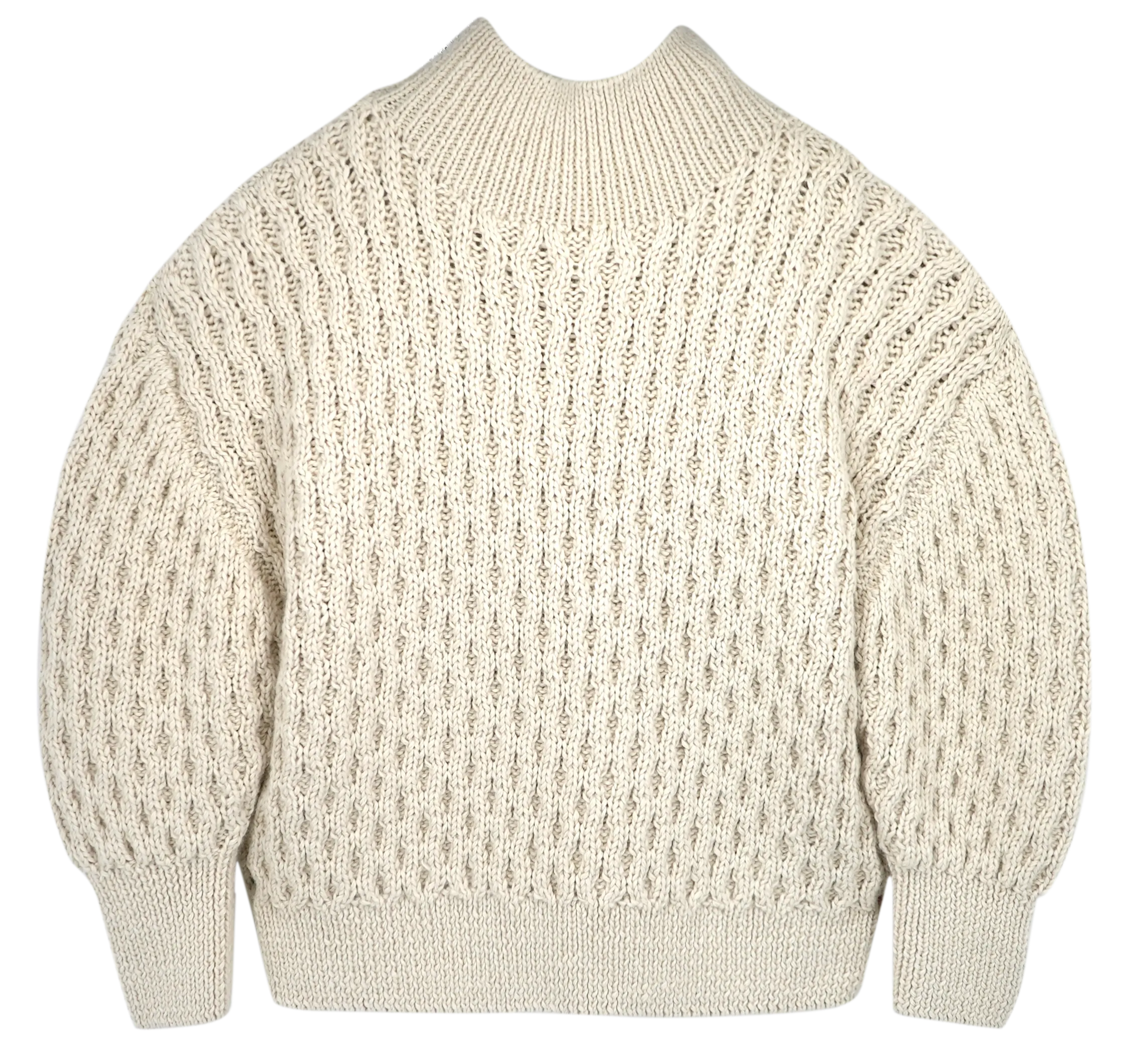 Megeve Honeycomb Turtleneck in Ivory