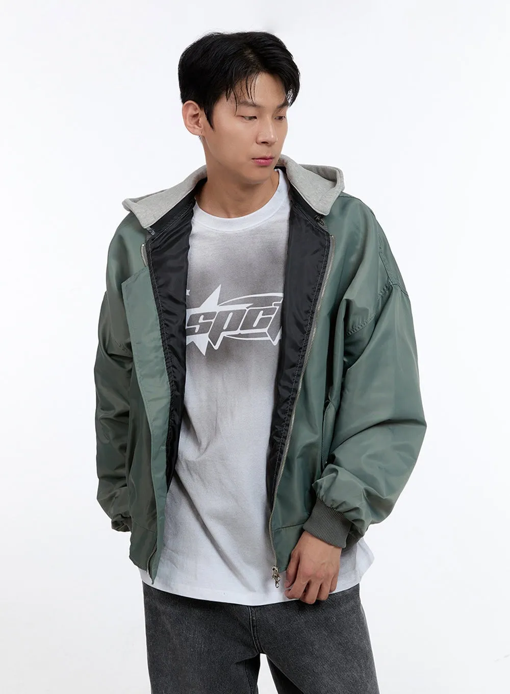 Men's Oversized Bomber Jacket IG427