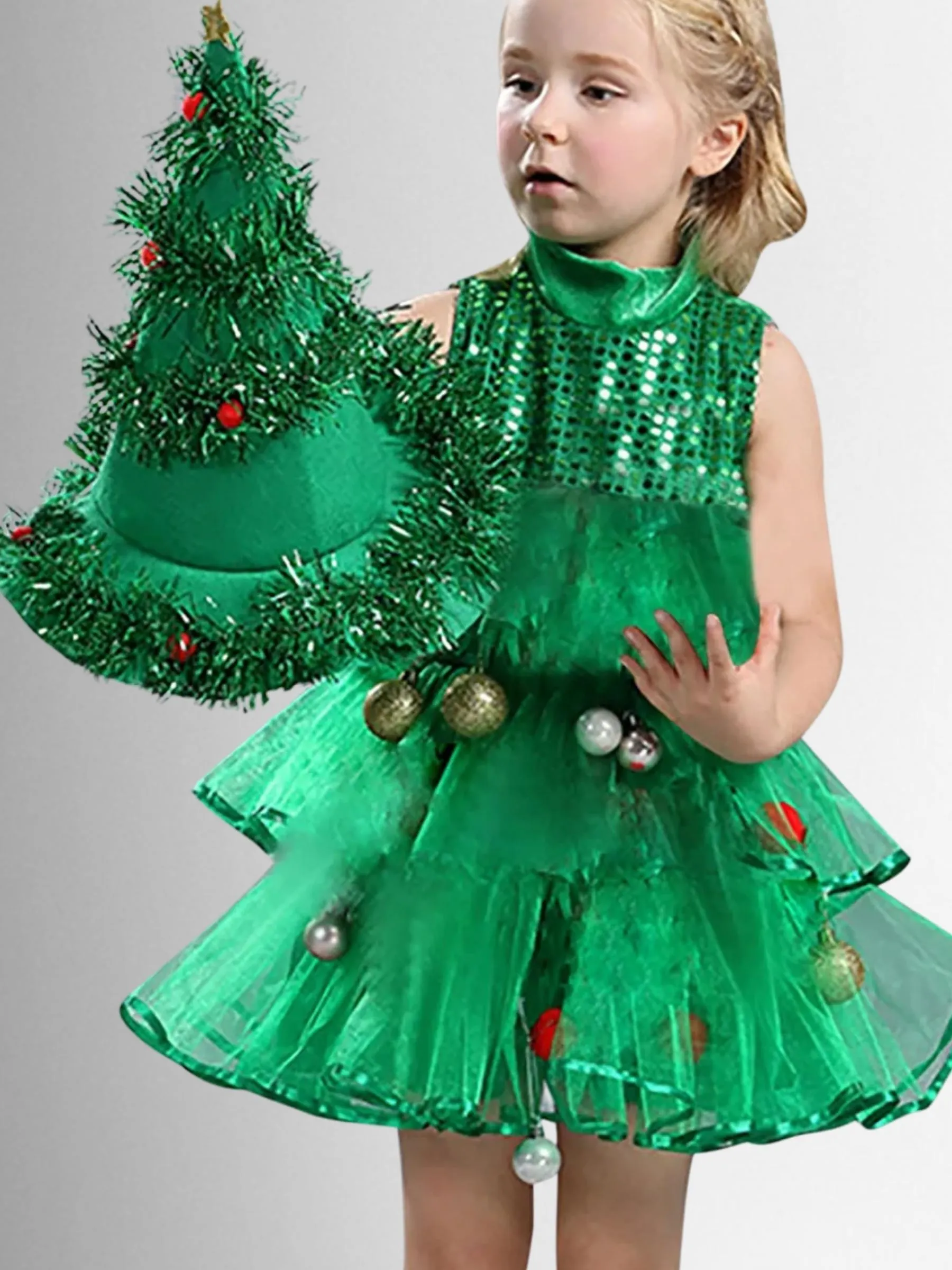 Oh, Christmas Tree Sparkle Holiday Dress Set