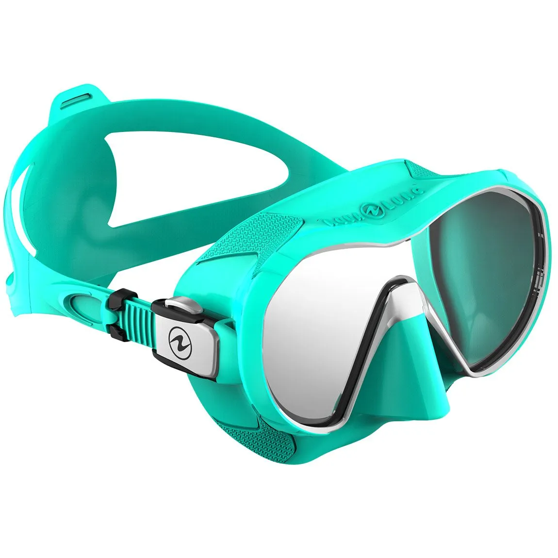 Open Box Aqua Lung Plazma Frameless Panoramic Diving Mask - Teal/White