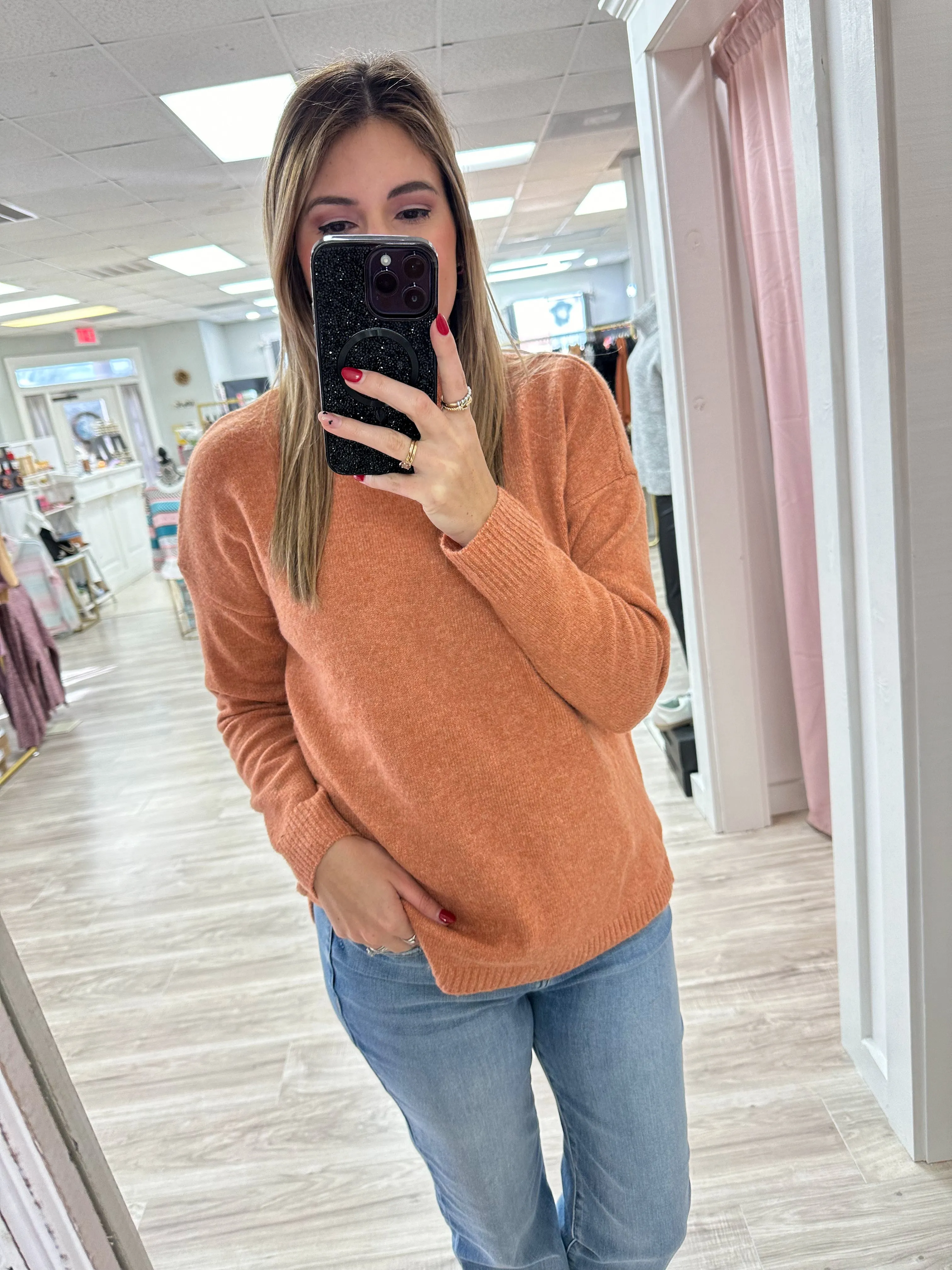 Orange-You Beautiful Sweater