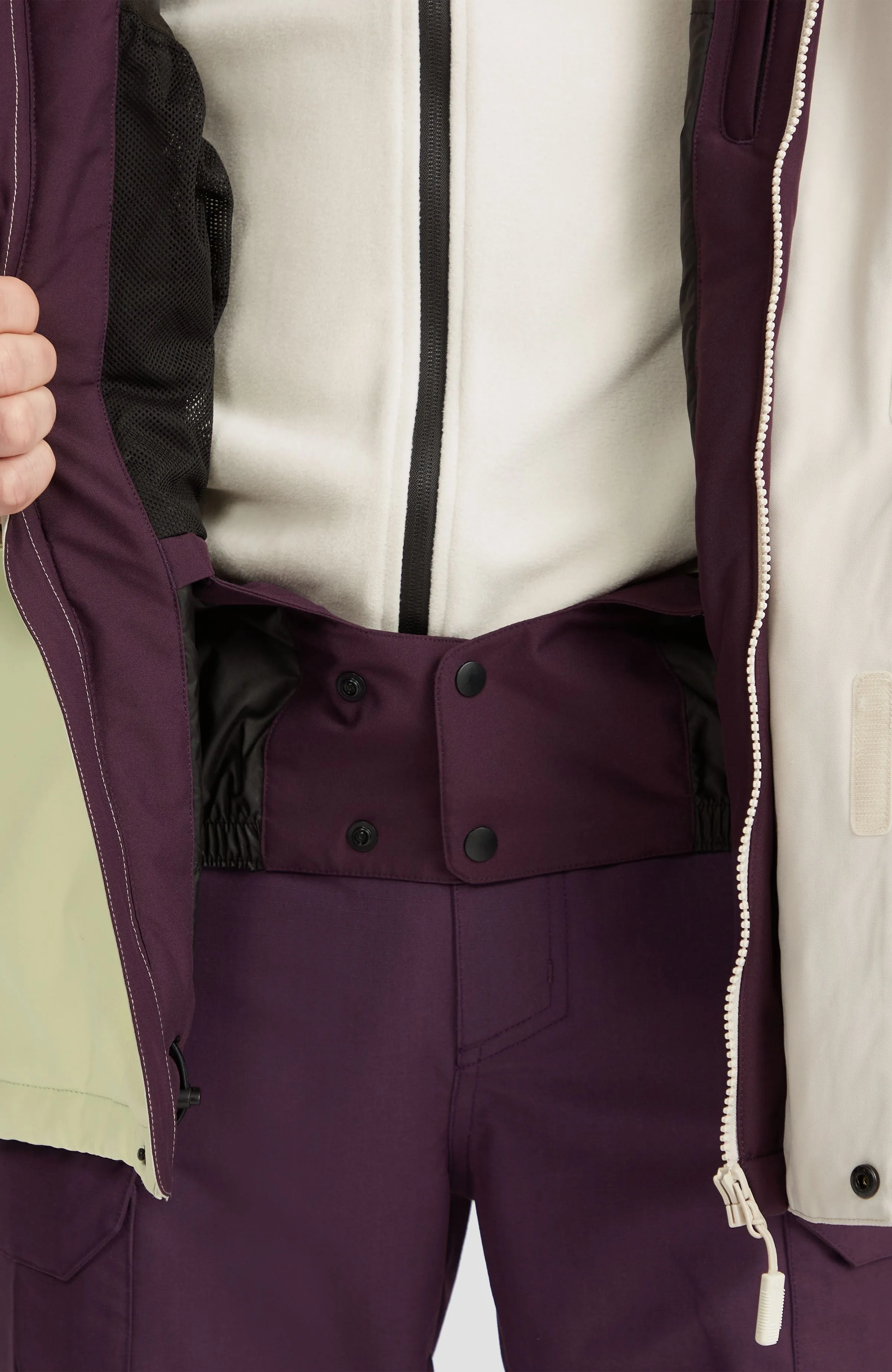 O'Riginals Hybrid Snow Jacket | Aubergine Colour Block