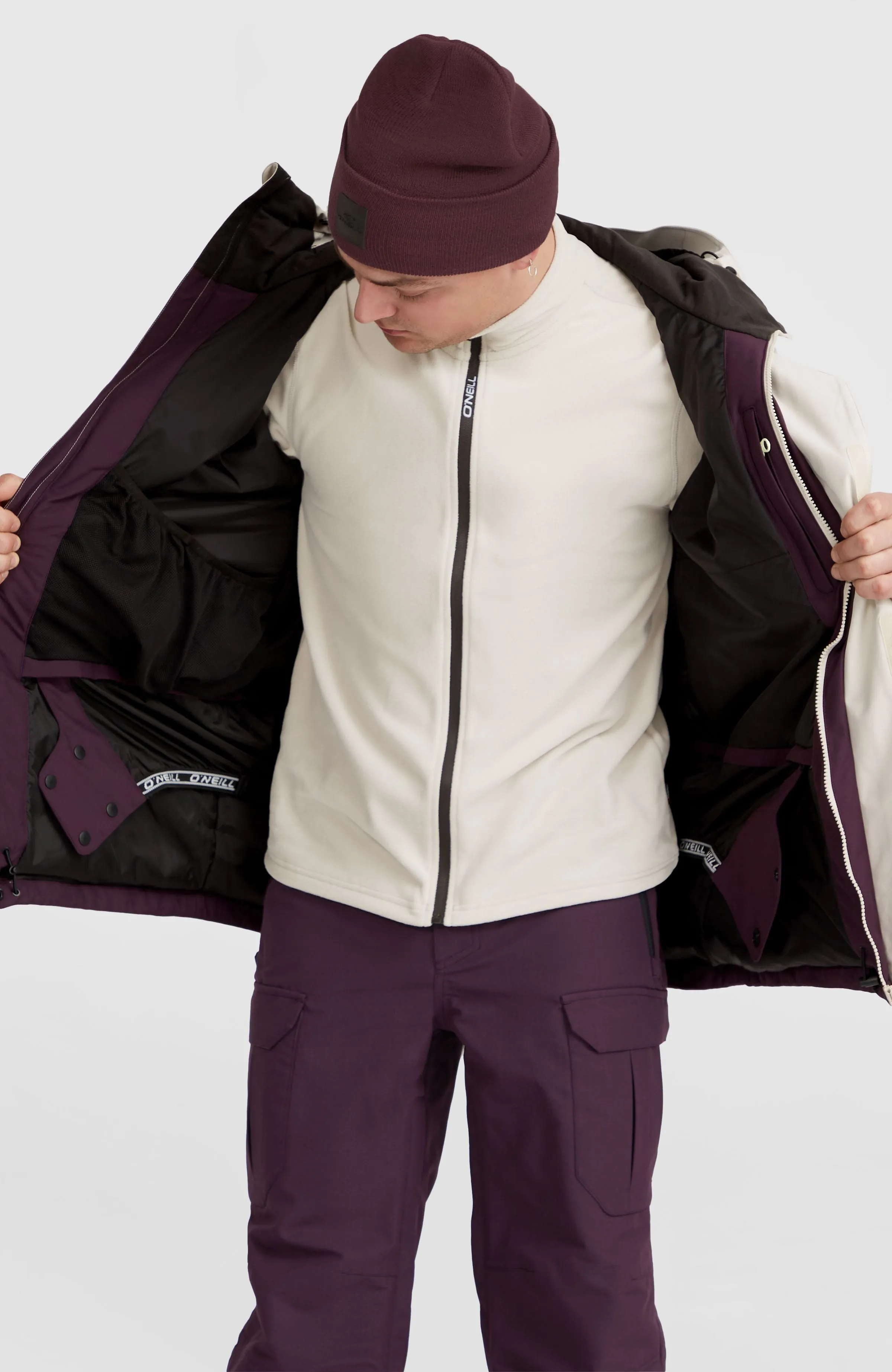 O'Riginals Hybrid Snow Jacket | Aubergine Colour Block