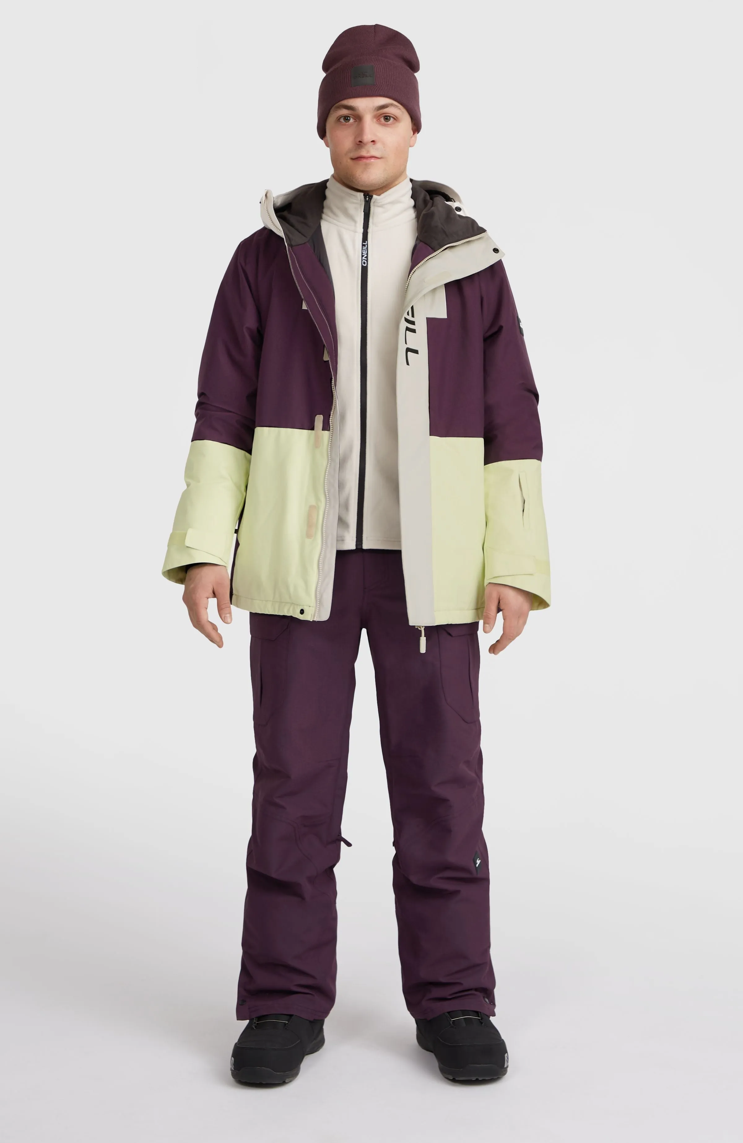 O'Riginals Hybrid Snow Jacket | Aubergine Colour Block