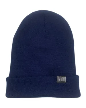 Overload Clip Tag Jersey Lined Beanie - Navy