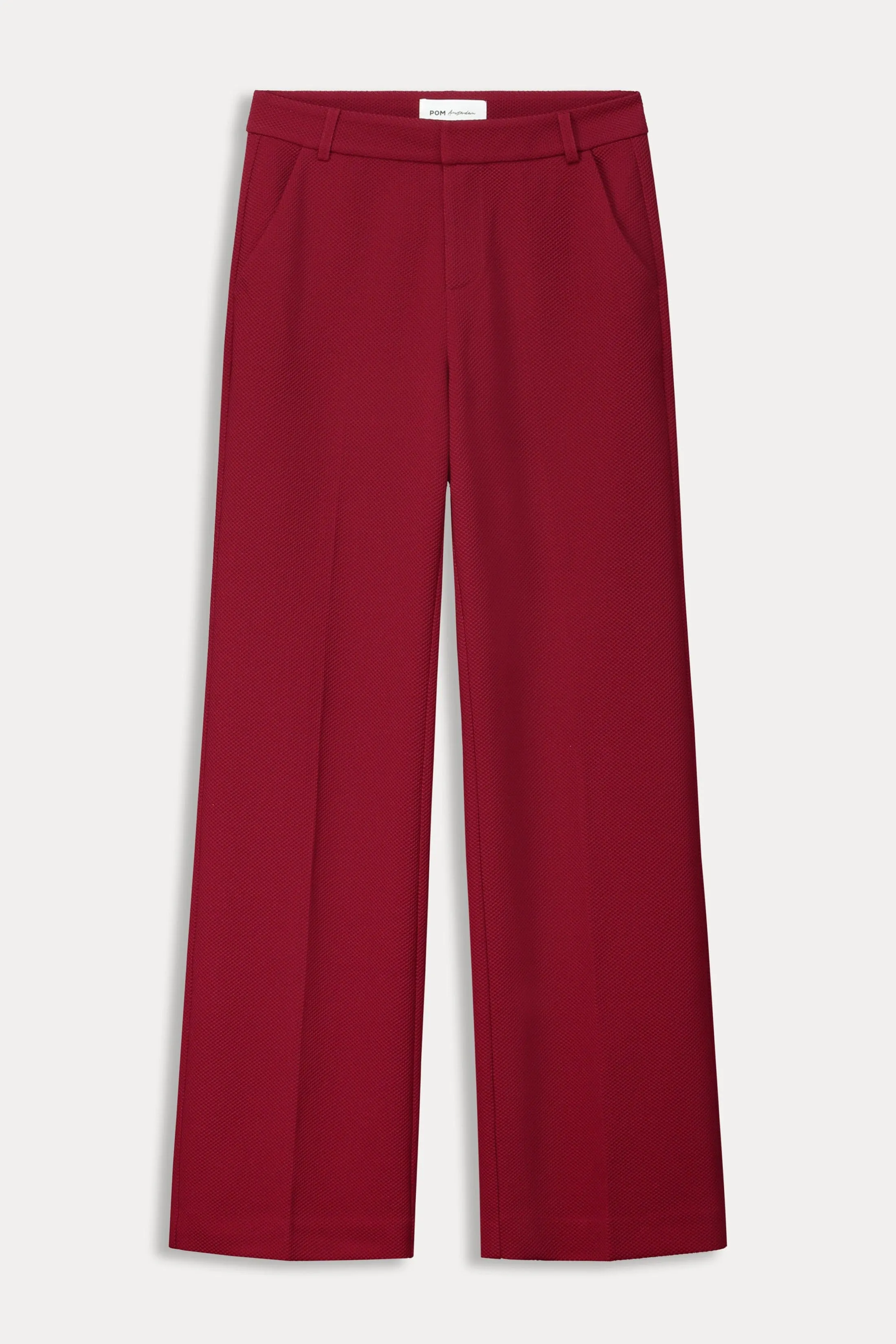 PANTALON - Wide Leg Burgundy Red