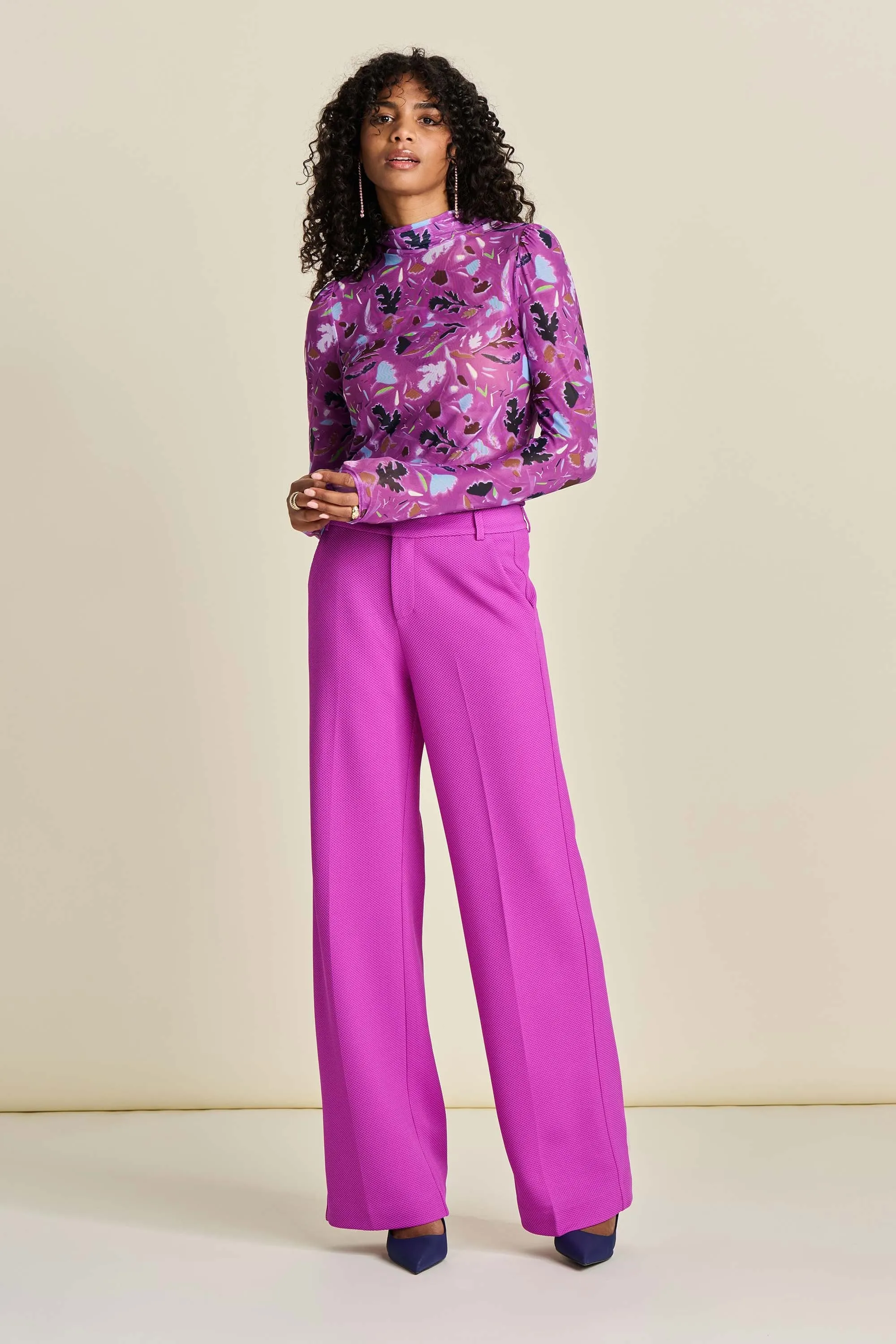 PANTALON - Wide Leg Cactus Pink