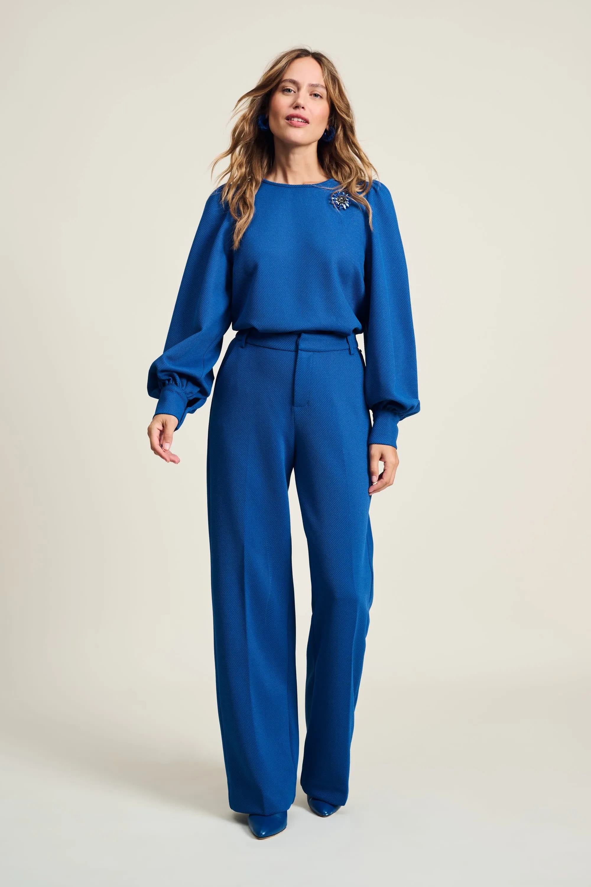 PANTALON - Wide Leg Mid Blue