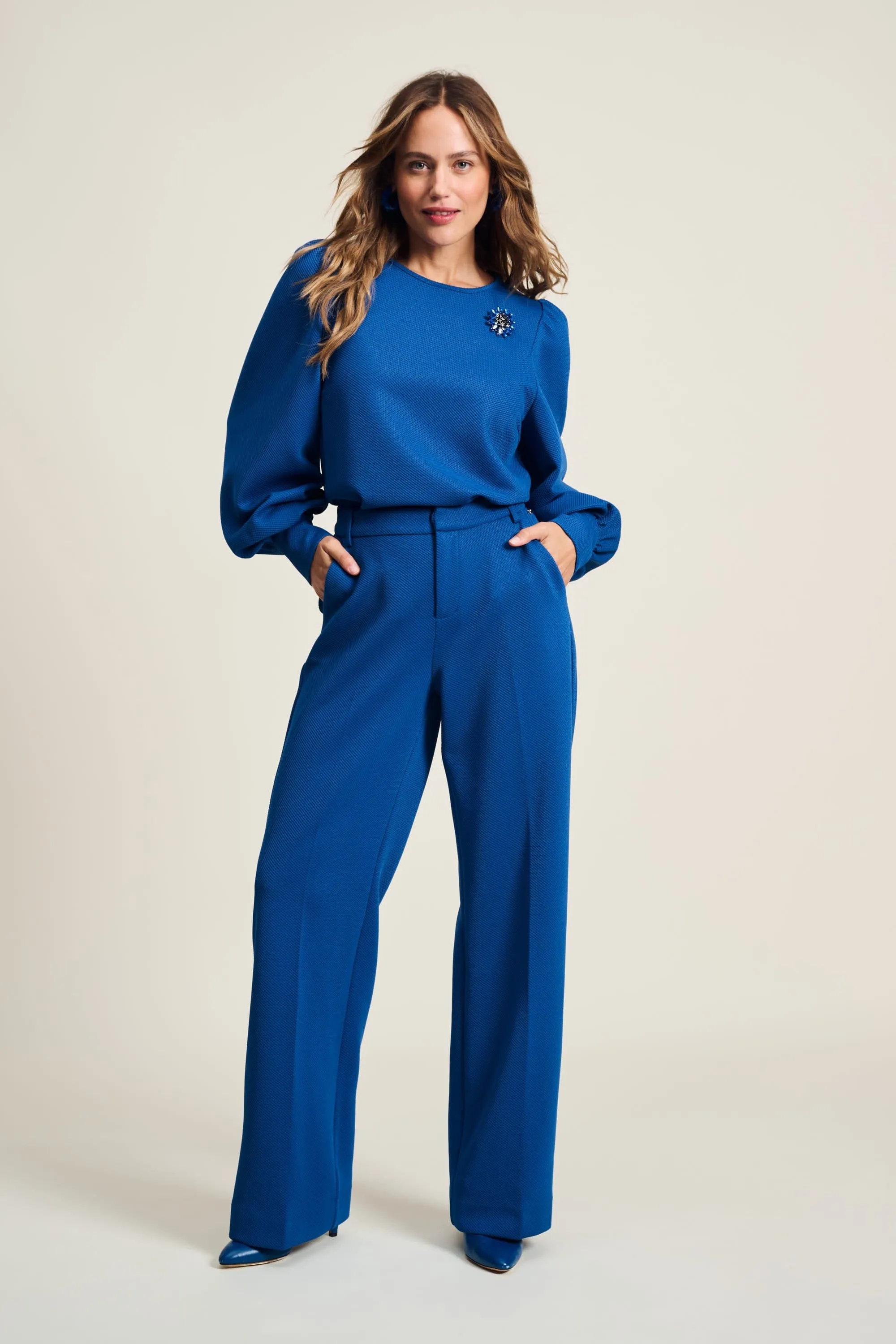 PANTALON - Wide Leg Mid Blue