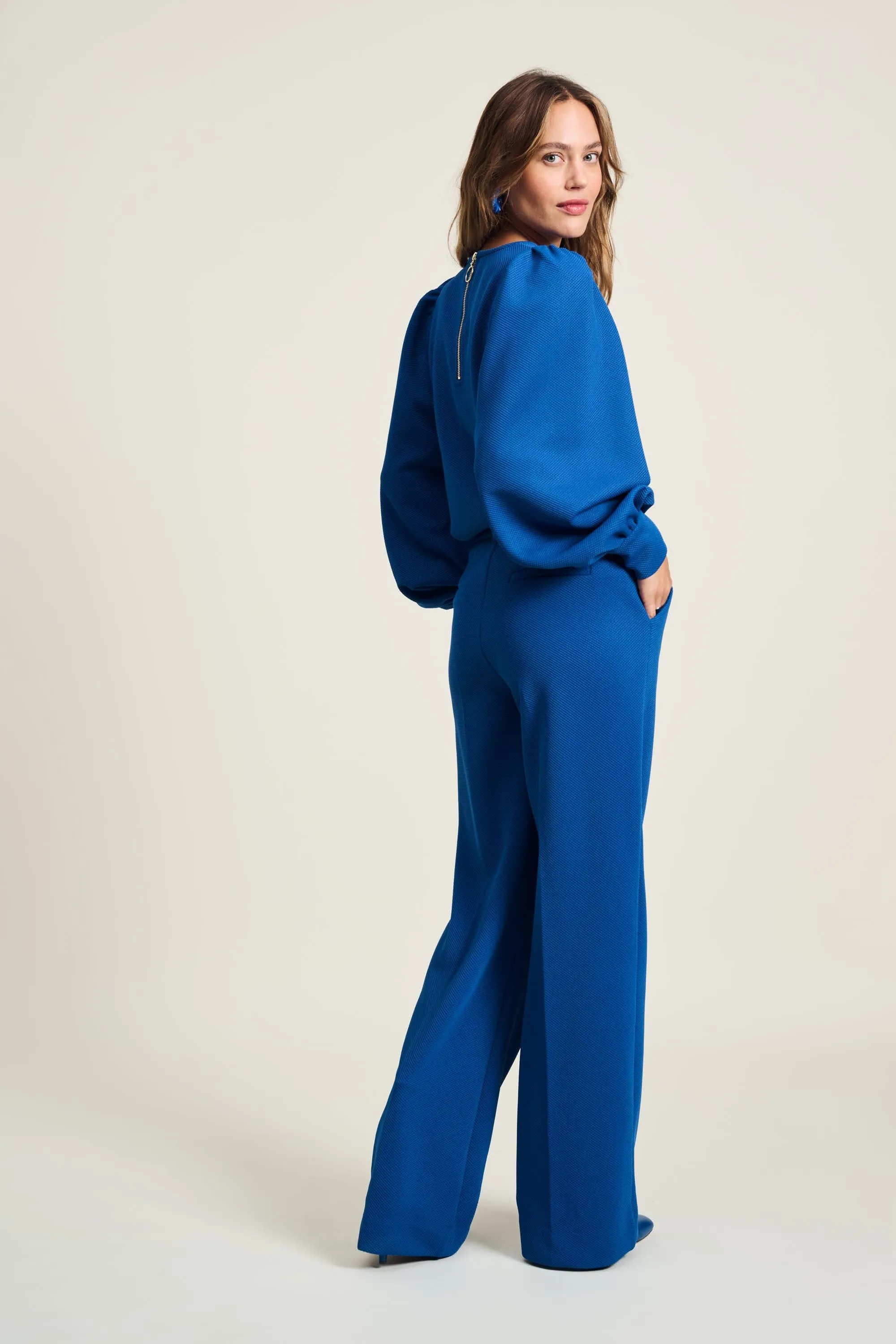 PANTALON - Wide Leg Mid Blue