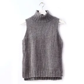 Patons Sleeveless Knit Turtleneck