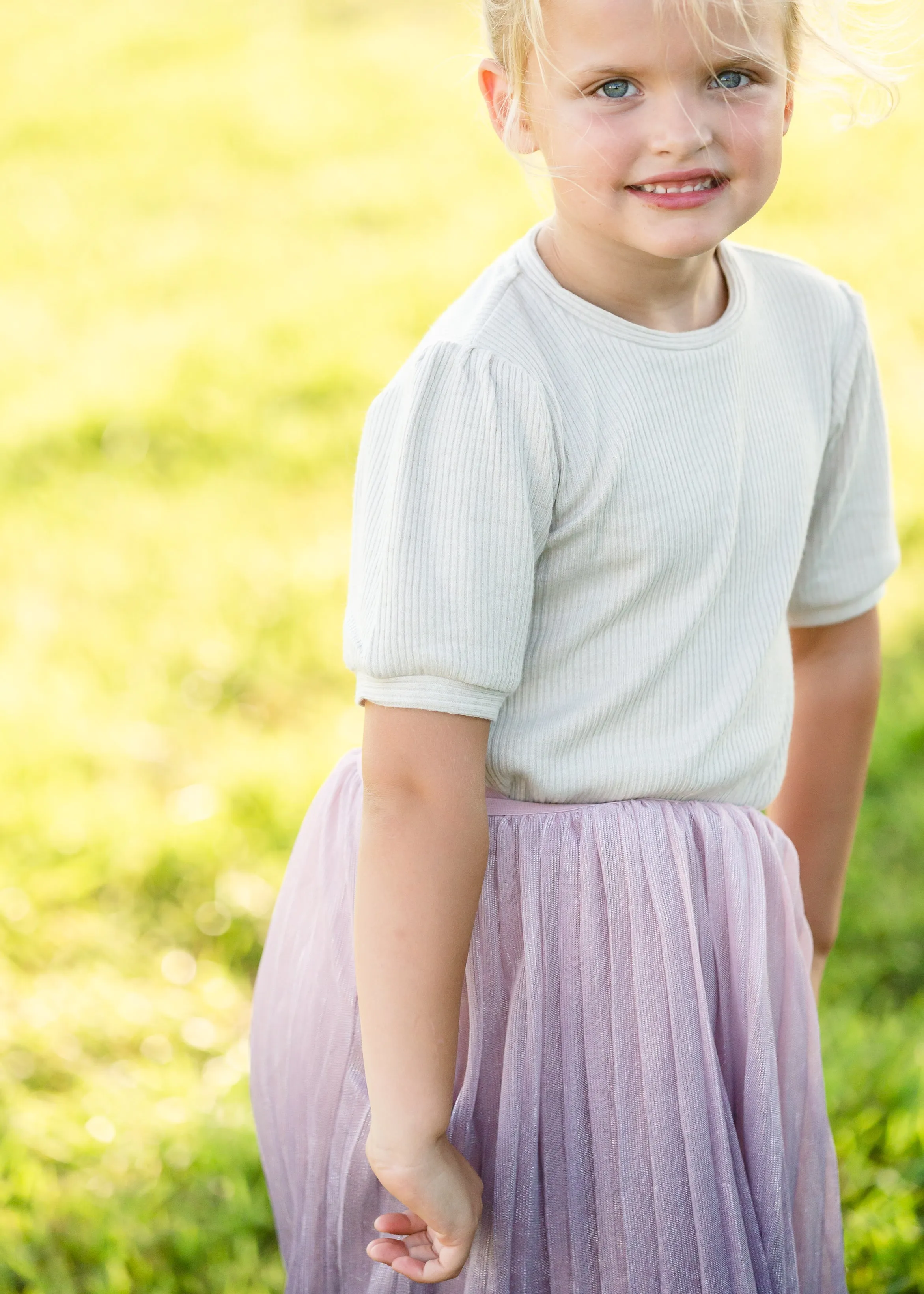 Pink Ombre Tulle Midi Skirt