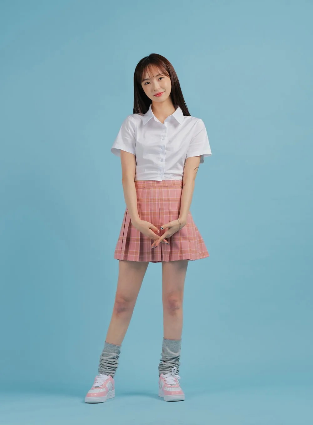 Plaid Pleated Tennis Skirt BA27