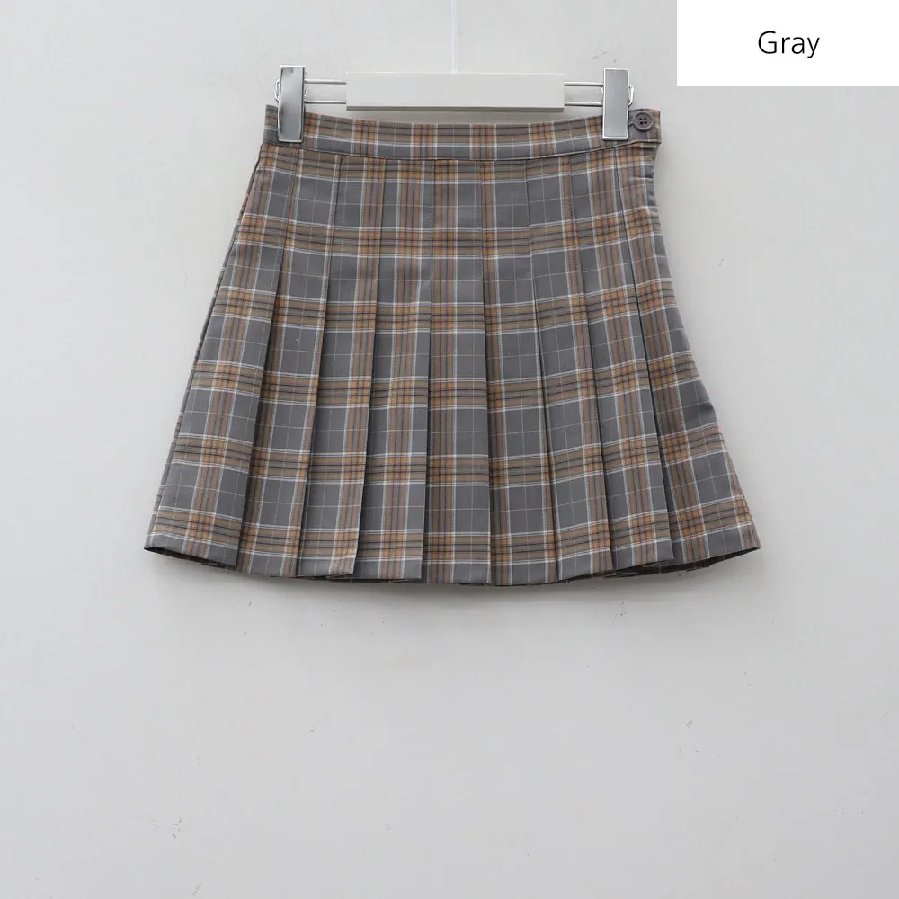 Plaid Pleated Tennis Skirt BA27