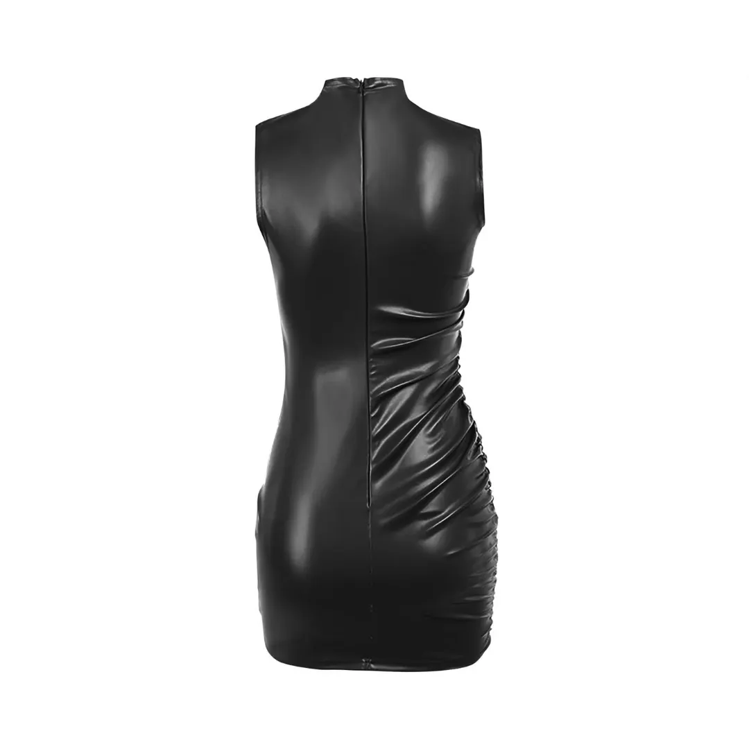 Pre Order:  Sleeveless Pleated Hip Wrapped Dress