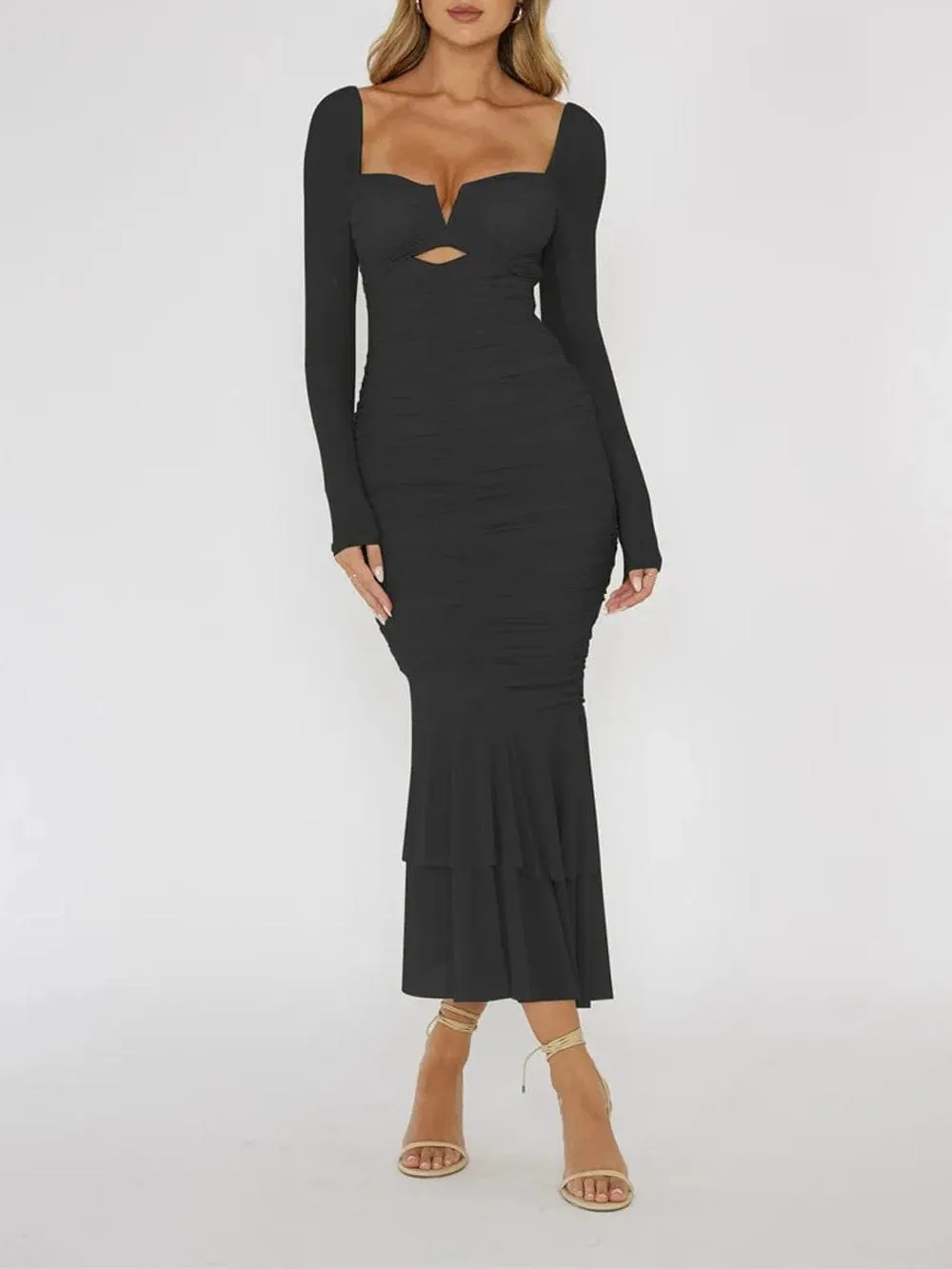 Rachel Bodycon Backless Midi Dress