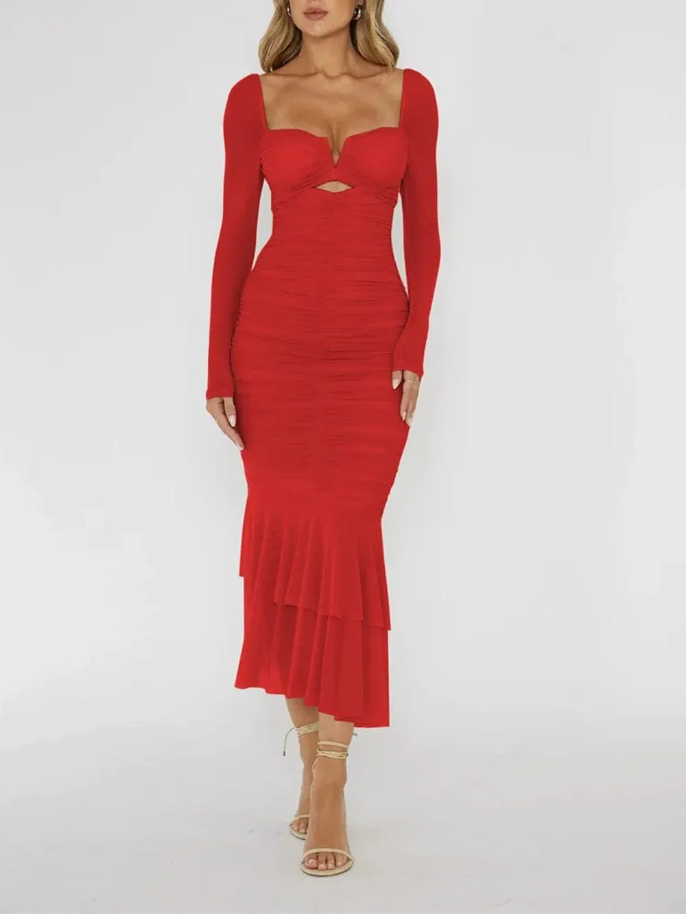 Rachel Bodycon Backless Midi Dress