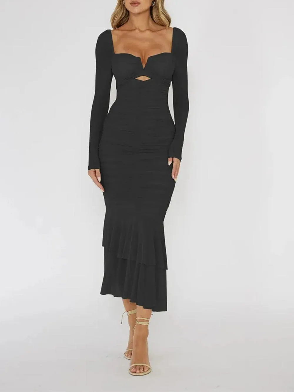 Rachel Bodycon Backless Midi Dress