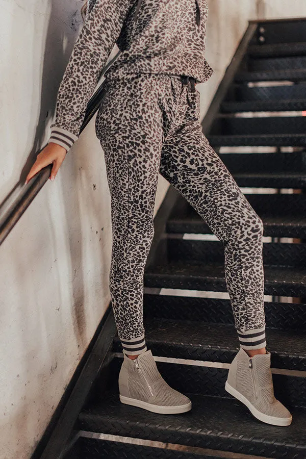 Raise The Bar Leopard Joggers